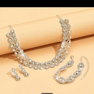 3 pc necklace earrings and bracelet set